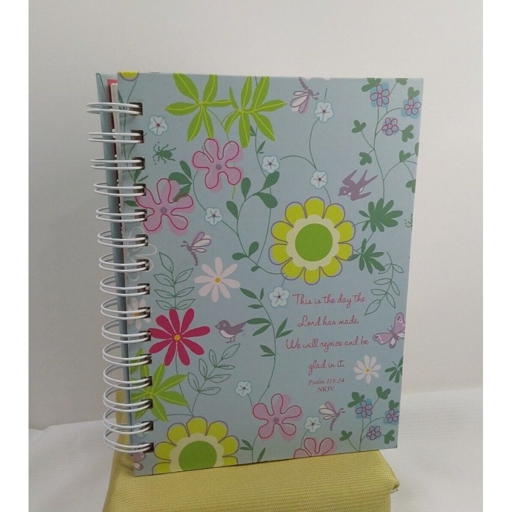 Markings by C.R. Gibson Floral spiral Journal Regoice Garden Journal designed in